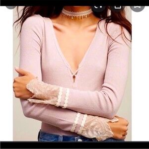 💃Free People Last dance feminine thermal Med NWT